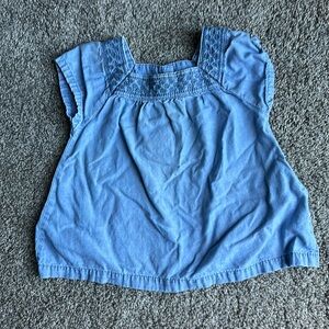 Carters Smocked Chambray Top